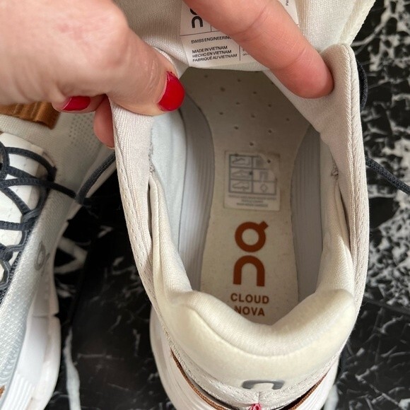 ON Running Couldnova Sneakers in White Pearl  7 - Picture 12 of 16